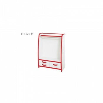 知育家具 EVAキッズシリーズ ハンガーラック 幅63cm HRJ-63H　R/レッド