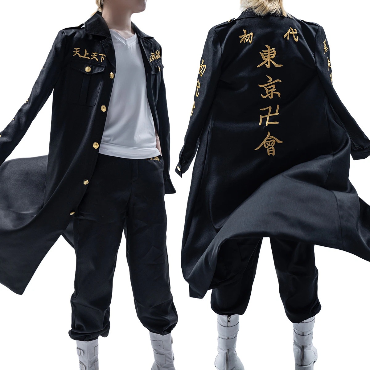 [2026 新作]HOLOUNCOSER 東京リベンジャーズ 佐野万次郎 マイキー コスプレ 特攻服 総長 東京卍會 黒ジャケット 刺繍 フルセット C服 仮装 ハロウィン アニメ