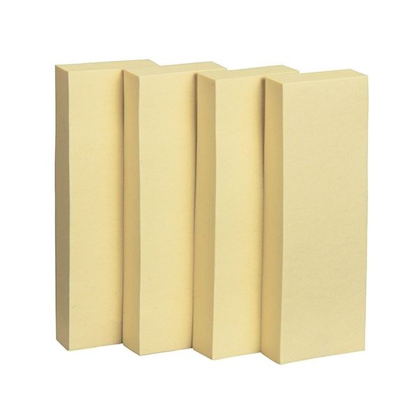 TANOSEE ふせん 75x25mmイエロー 1セット（100冊：20冊x5パック） [x10]