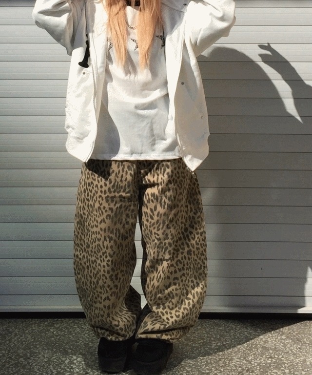 leopard balloon pants [2color]
