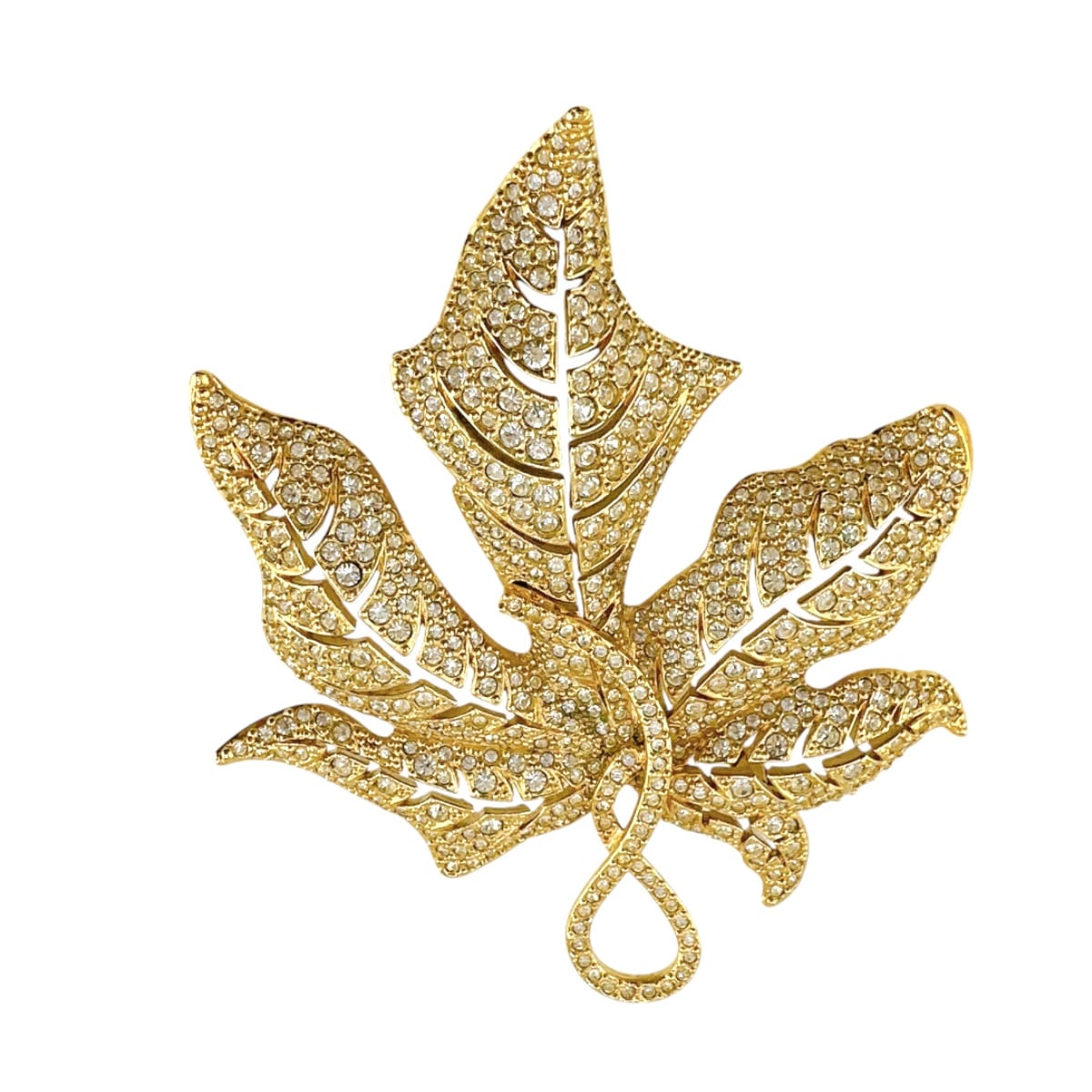 クリスチャンディオール ライトストーン リーフモチーフ 回転ピンタイプ ゴールド 38,870円