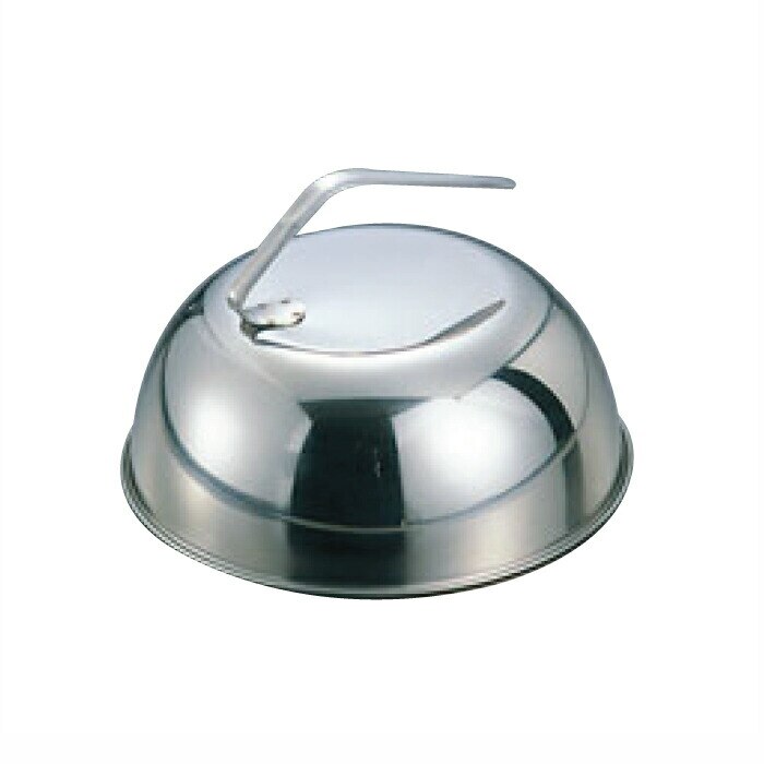 EBM 18-8 丸カバー 共柄ハンドル付き (26cm) /ステンレス蓋 ステーキカバー ステーキ用 ハンバーグ用 高級感 サプライズ用 業務用 家庭用 丈夫 フライパン グリルパン 鉄板