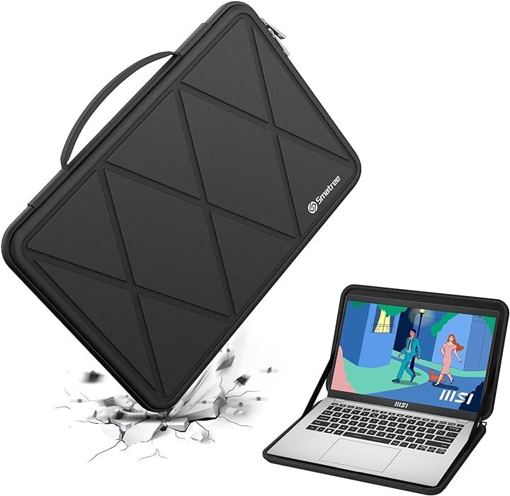 硬質EVA保護スリーブケース 14インチ MSI Modern ノートパソコンに適用 防水スリーブ M85( Black, For MSI 14インチ（M85）)