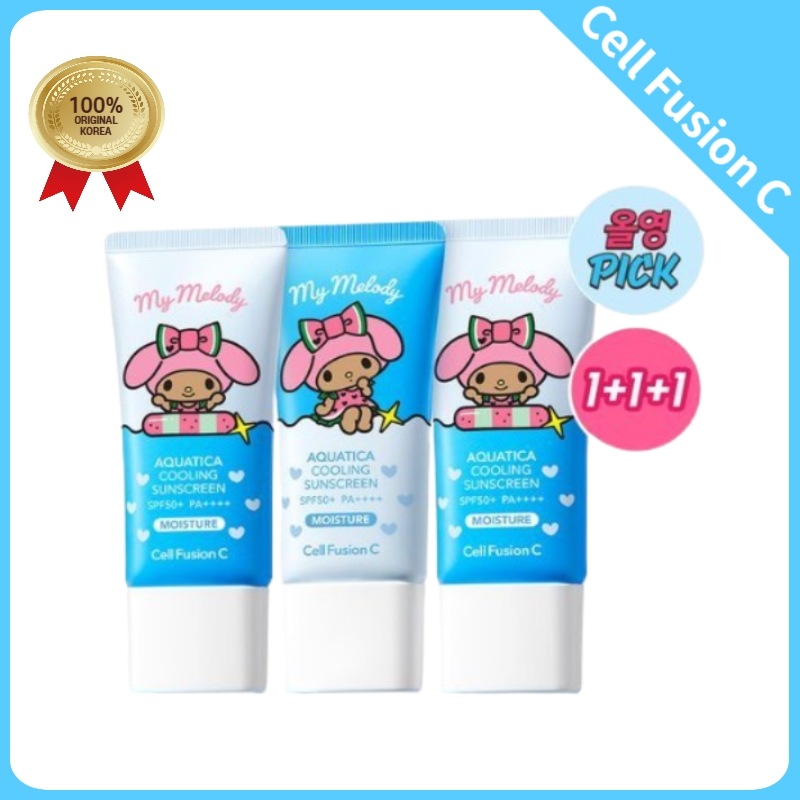 アクアティカクーリング日焼け止め35ml・1本＋1本＋1本・軽やかテクスチャー・マイメロディ限定・夏のUV対策に