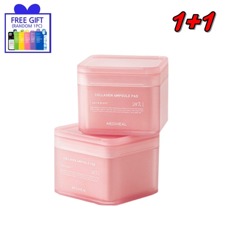 [1+1] コラーゲン詰めパッド100枚 ダブル企画（+100枚詰替） + Free OMAKE(マスクパック)