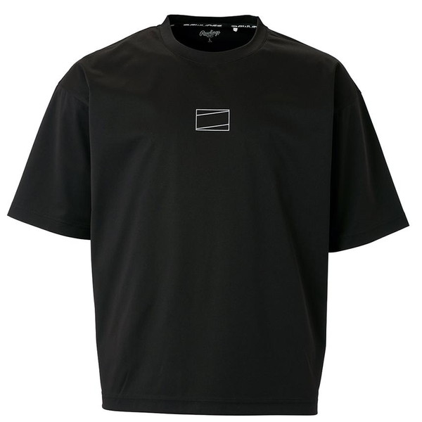 Rawlings ローリングス BLACKLABEL ブラックレーベル ウインドブロック ショートスリーブ クルーネックレイヤー AOS15S04-B 半袖