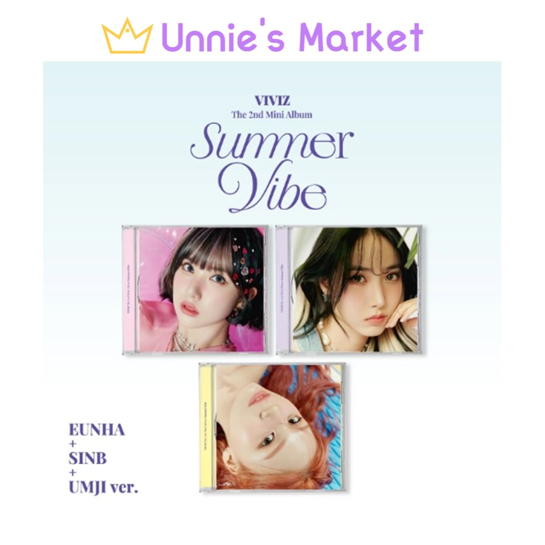 [SET] VIVIZ [Summer Vibe] 2nd Mini Album Jewel Case ver. + Free Photocard 1EA(fan-made)