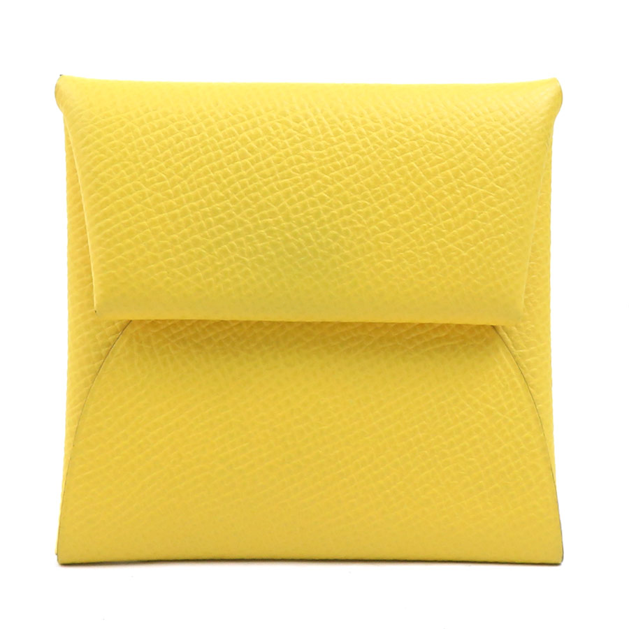 エルメス HERMES コインケース バスティア レザー イエロー ユニセックス e60758g