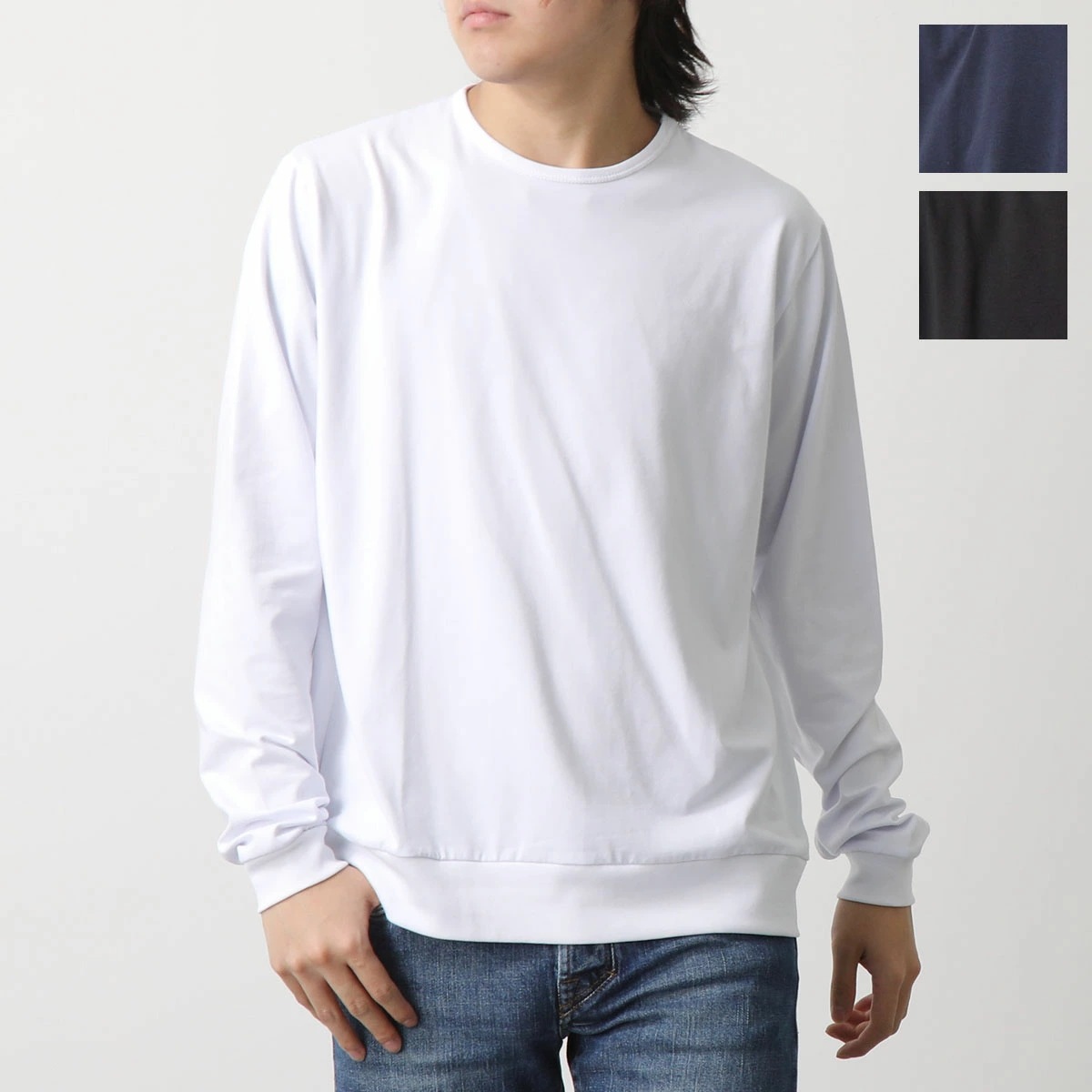 giabs ARCHIVIO ジャブスアルキヴィオ GRT L giabs ARCHIVIO Tシャツ GRT L メンズ 長袖 カットソー 無地 クルーネック ストレッチ カラー3色