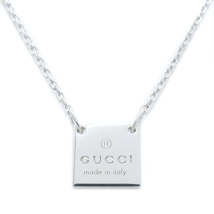 トレードマークスクエアプレート ネックレス シルバー925/294061【中古】