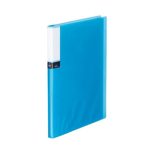 （まとめ） TANOSEE クリアブック（透明表紙） A4タテ 24ポケット 背幅15mm ブルー 1セット（10冊） 3セット 8,269円