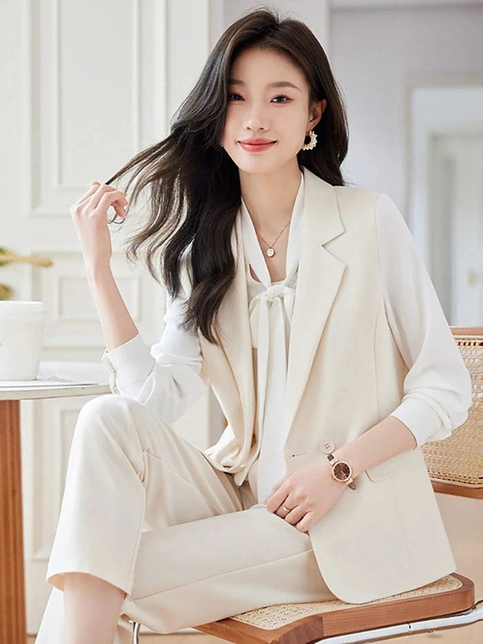 スーツ レディース セットアップ セレモニースーツ ジレ パンツ 2点セット パンツスーツ 上下セット テーパードパンツ ベスト 入学式 卒業式 入園式 卒園式 ママ コーデ 通勤 ビジネス オフィス