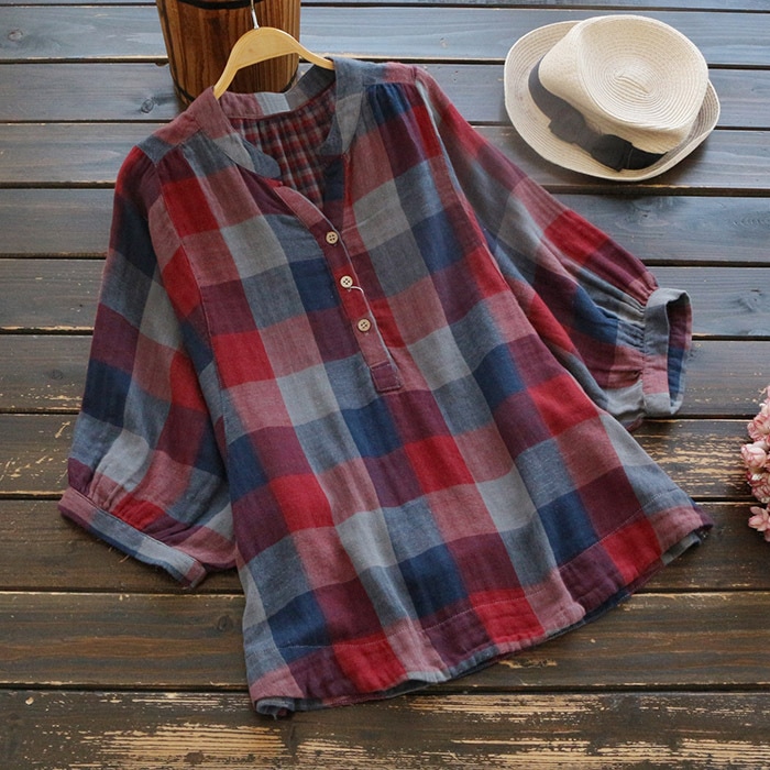 トップス シャツ 5分袖 Vネック プルオーバー ミディアム丈 ハーフボタン かわいい 大人可愛い きれいめ シンプル 上品 おしゃれ かっこいい カジュアル こなれ感 個性的 ラフ ルーズ 主役級