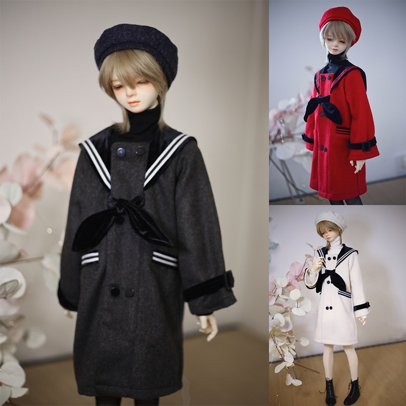 BJDドール服 セーラー風長コート SSDF/70cm/SD/MSDサイズ人形用衣装