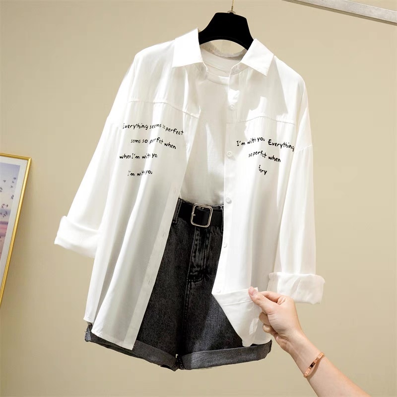 レディース トップス シャツ ブラウス 羽織 前開き 長袖 Vネック 襟付き 角襟 フェミニン ストリート ボタン アメカジ かわいい 大人可愛い シンプル カジュアル おしゃれ かっこいい レトロ