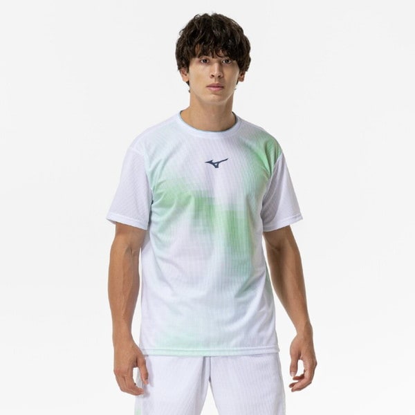 ミズノ MIZUNO 汗処理／通気 ドライエアロフローゲームシャツ ラケットスポーツ 半袖 メンズ 62JAC00001