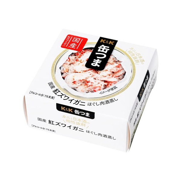 K&K 缶つま 国産 紅ズワイガニ ほぐし肉酒蒸し 75g12 メーカー直送