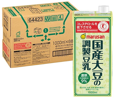他サイト： [トクホ]マルサン 国産大豆の調製豆乳 1L×6本の商品画像