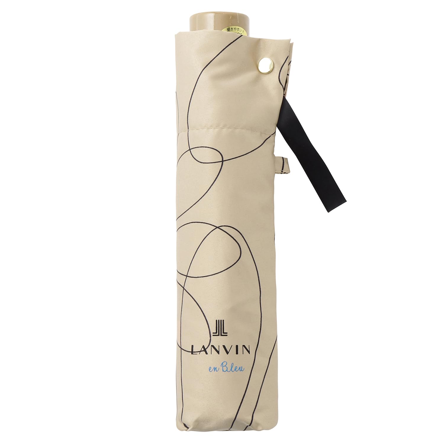 ムーンバット 【ランバン オン ブルー】 雨傘 折りたたみ傘 簡単開閉 クイックアーチ サテン プリント花 21-084-11107-02 ベージュ