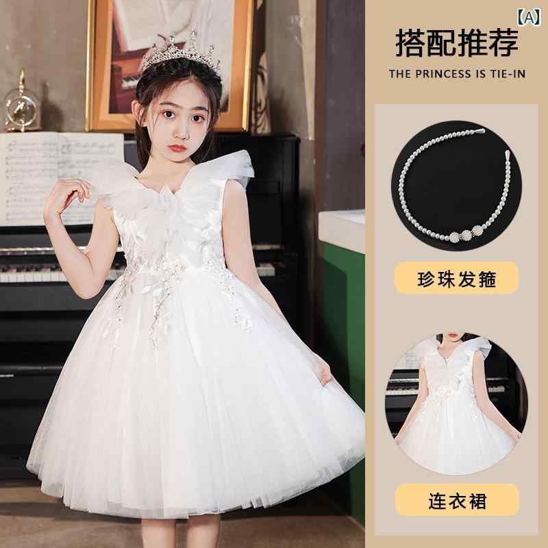 フラワーガール ドレス キッズ ワンピース ジュニア ファッション 女の子 子供服 ガール 豪華感 かわいい プリンセス イベント 結婚式 パーティー 衣装 発表会 誕生会