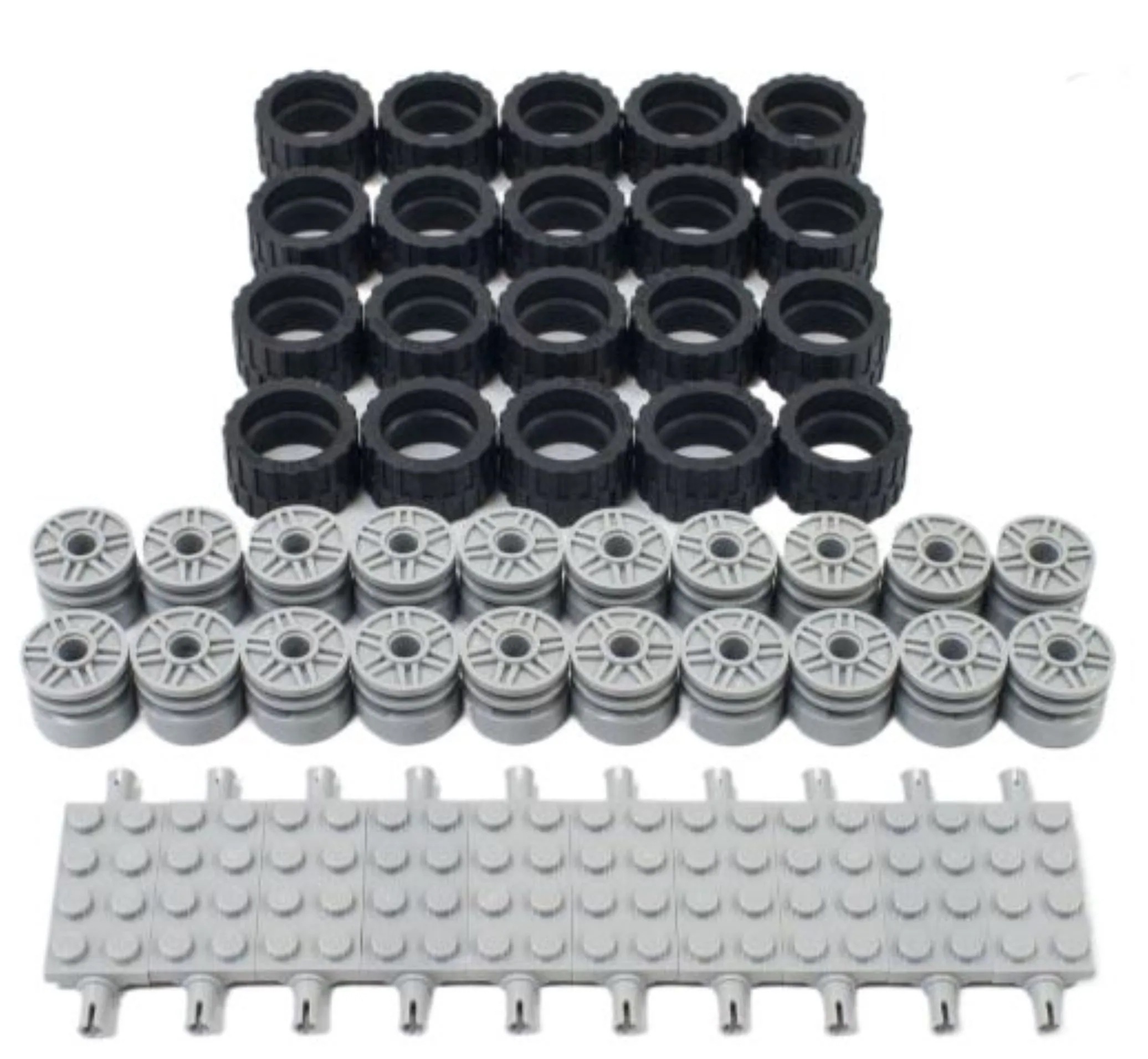 NEW 24 X 14 Tire, Wheel and Technic Plate Axles Bulk Lot 50 Pieces Total LYSB0172DAIAY-TOYS