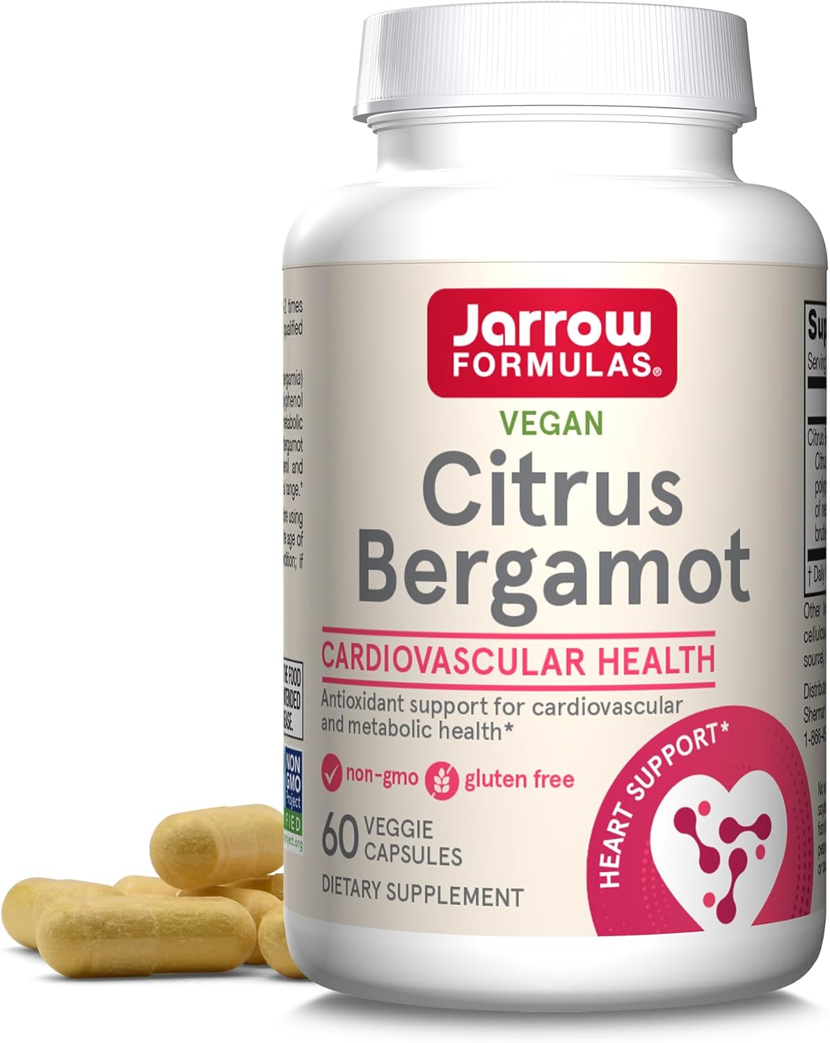 Jarrow ジャローCitrus Bergamot 500 MG 60錠 ベジタリアンカプセル
