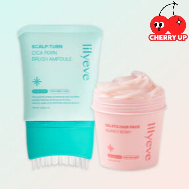 【企画商品】 スカルプターンヘアアンプル100ml + リペアターンジェラートヘアパック(バウンシーベリー or シルキーバナナ)200ml シカPDRN ブラシアンプル 冷感スカルプケア 抜け毛予防