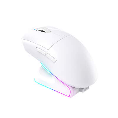 ロイチェ RDM-G510 ドッキング型 充電 ワイヤレス ゲーミング マウス ホワイト