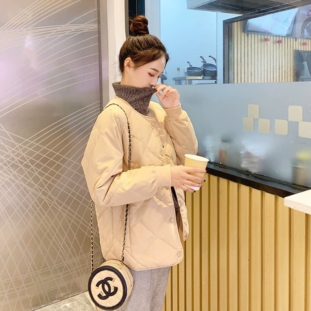 アウター コート キルティングコート ミディアム丈 上着 袖あり 長袖 前開き ボタン ポケット もこもこ かわいい 大人可愛い きれいめ シンプル カジュアル 大人 上品 おしゃれ かっこいい