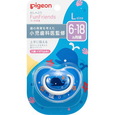 他サイト： ピジョン　おしゃぶり FunFriends（ファンフレンズ）6-18ヵ月頃/Lサイズ　くじら柄の商品画像