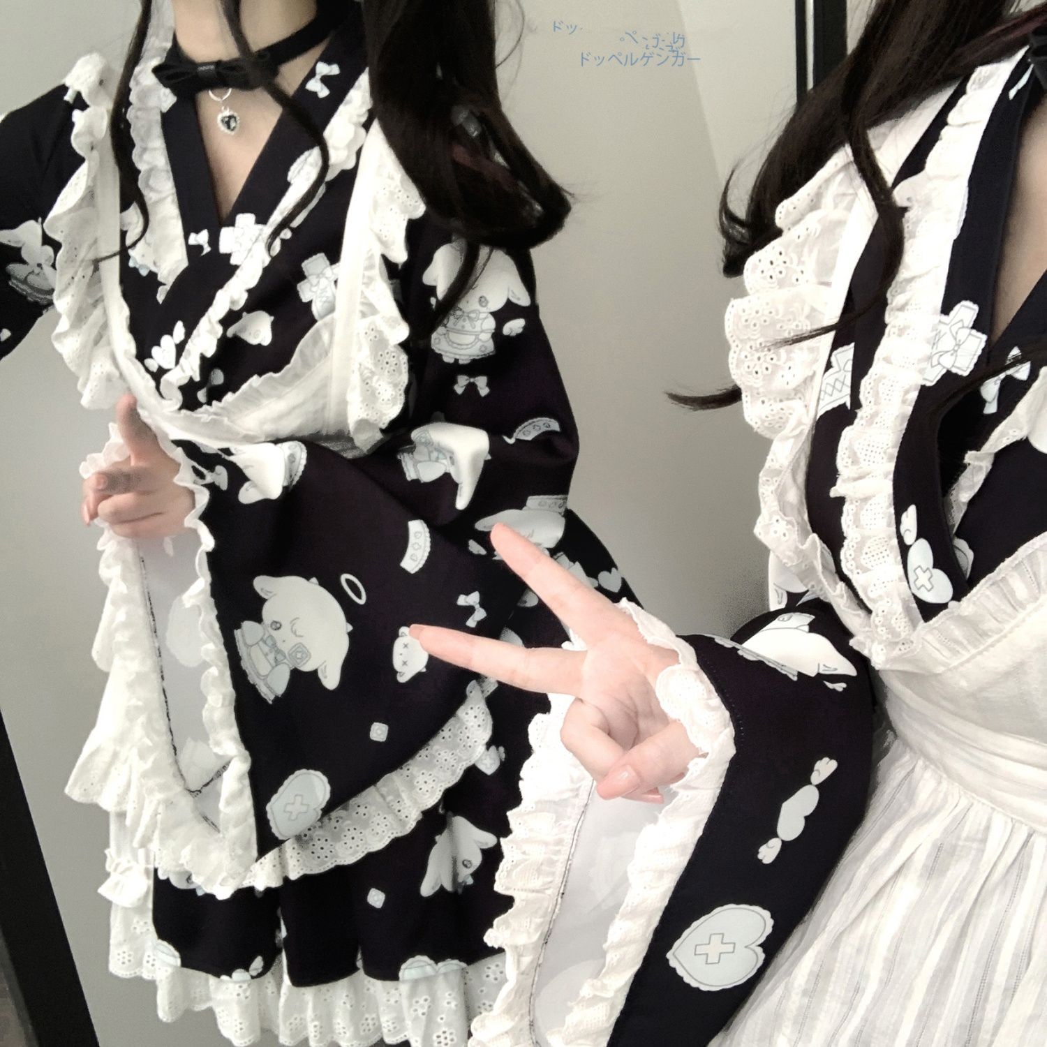 ロリータ コスプレ 浴衣 cos 日系 ワンピース 三点セット ワンピース