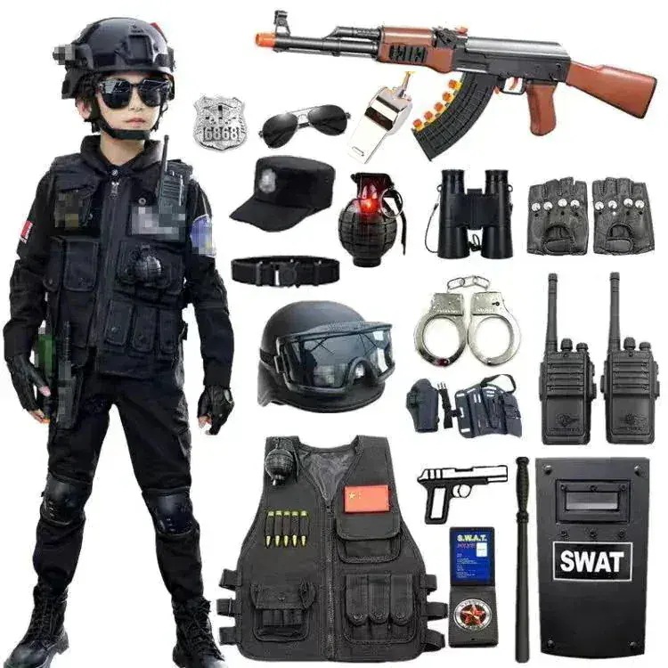 コスム 特殊警察服装備 アウトドア コスプレ 仮装 ガンスーツ 【新品先発】子供用 おもちゃ 男の子 コスム CS 変装 警察官