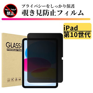 iPad 第10世代 ( 2022 ) 覗き見防止 強化ガラス フィルム ガラスフィルム 保護フィルム タブレット のぞき見 10.9 インチ