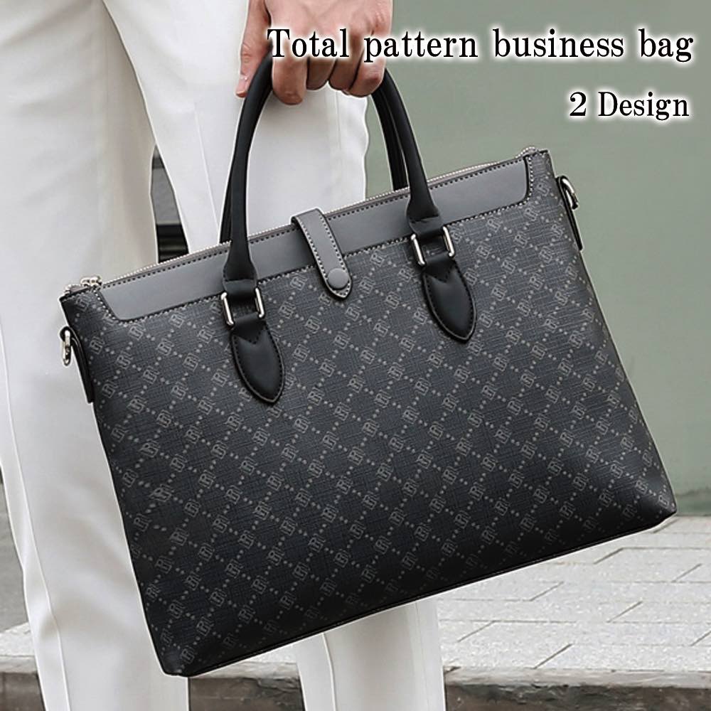 ビジネスバッグ メンズ 総柄ビジネスバッグ 15インチ ショルダーバッグ ビジネス パソコン 本革 50代 レザー A4 ノートPC 30代 40代 軽量 3WAY ブリーフケース 革 通学 冬 バッ