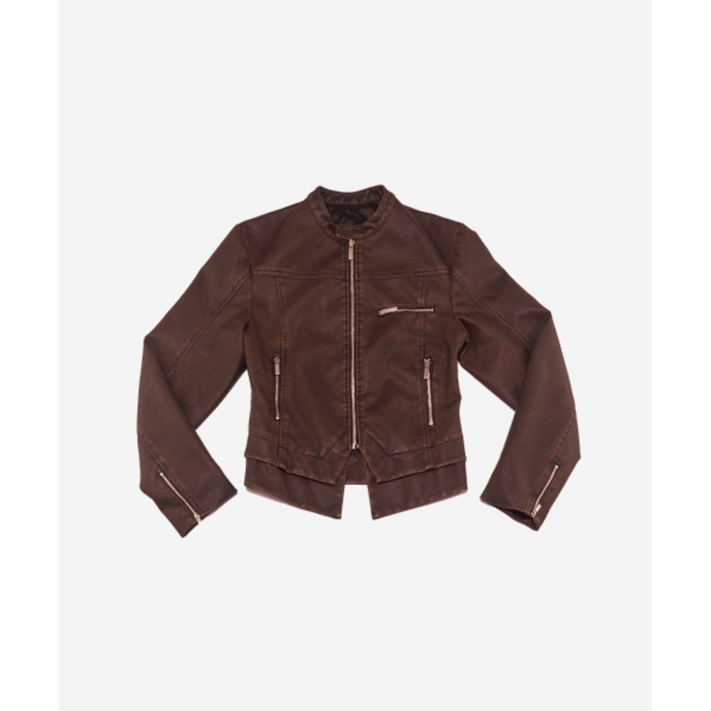 2000Archives Washed leather rider jacket 0723FWJK04BK