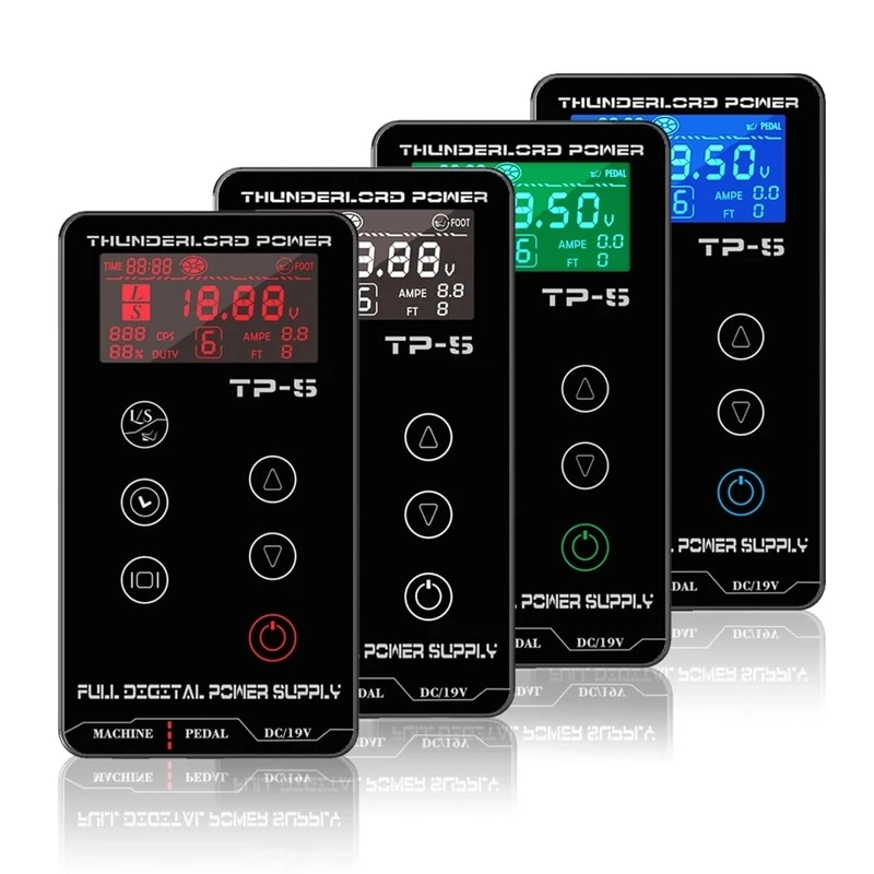 THUNDERLORD デジタルタトゥー電源 LCD タッチスクリーンデュアル電源タトゥーロータリーペンメイクアップマシンタトゥー用品