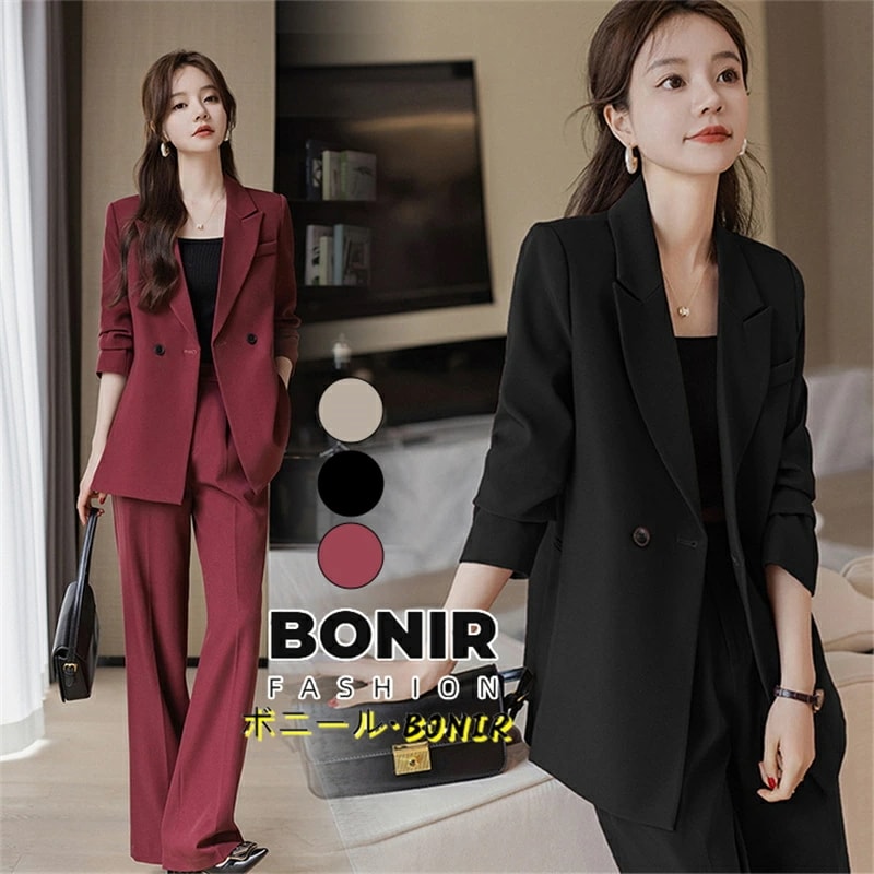 スーツ レディース 大きいサイズ パンツスーツ セットアップ ビジネススーツ 洗える 2点セット ジャケット パンツ フォーマル 春夏秋冬 就活 面接 オフィス 入学式 母の日 ママスーツ 七五三 お