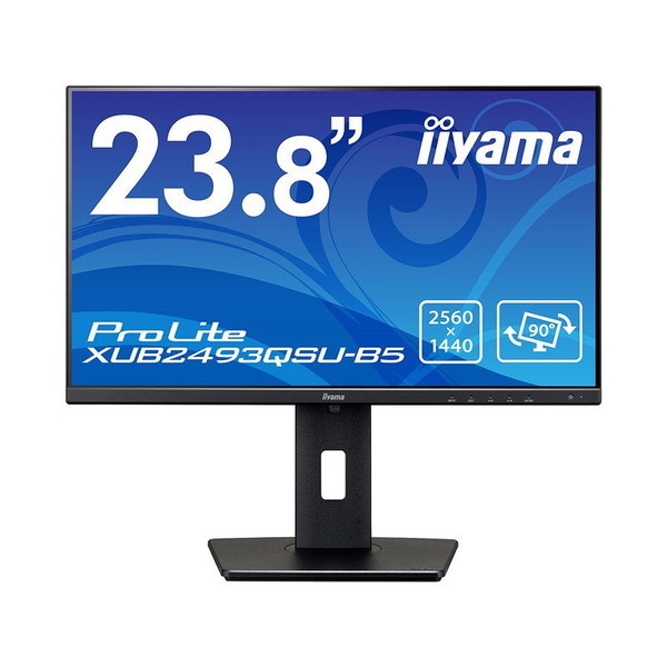 iiyama XUB2493QSU-B5 [液晶ディスプレイ 23.8型/25601440/HDMIDisplayPort/ブラック/スピーカー：あり/IPS方式パネル/昇降/回転] メーカー直送