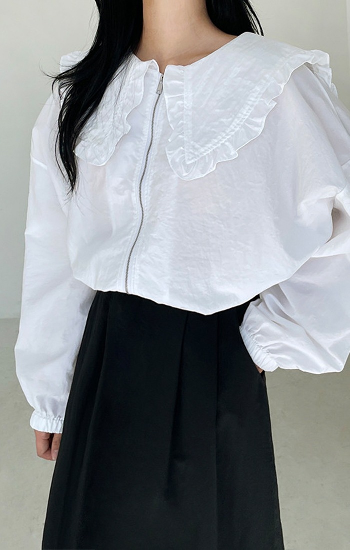 [DAYIL]デーイル ラッフルジップアップブラウス トリミングウエア トリマーウエア グルーミングウエア グルーマブラウス ペットサロン ユニフォーム