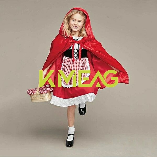 ハロウィンコスプレ ハロウィン仮装 赤ずきん コスチューム 童話 コスプレ 衣装 女の子 キッズ ジュニア 子供 赤フード ワンピース キッズ エプロン 舞台劇 学園祭 文化祭 90 100 110