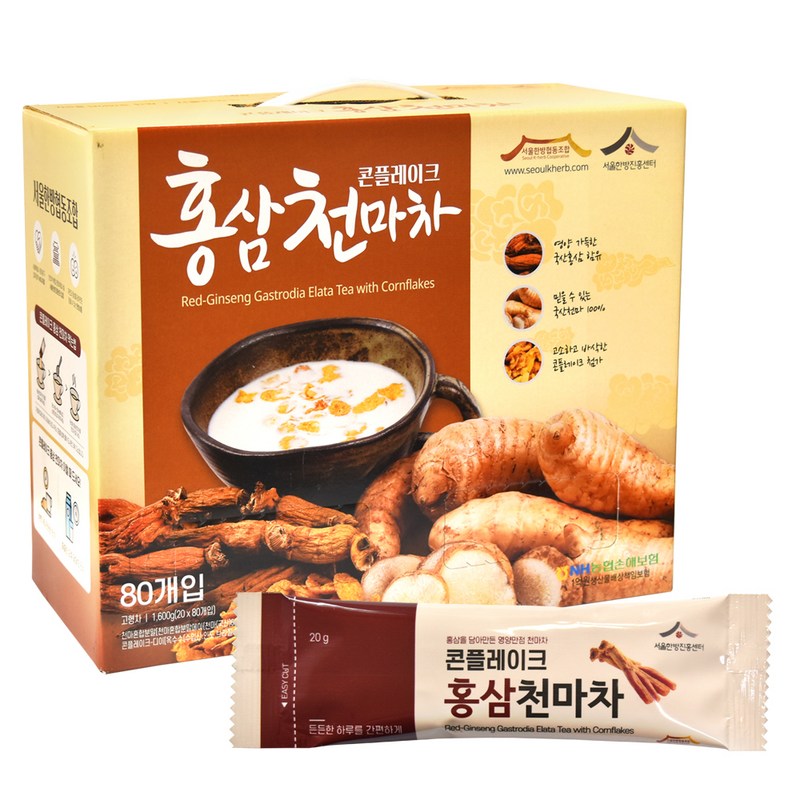 紅参 天馬車コーンフレーク 20g 80個 / 韓国茶