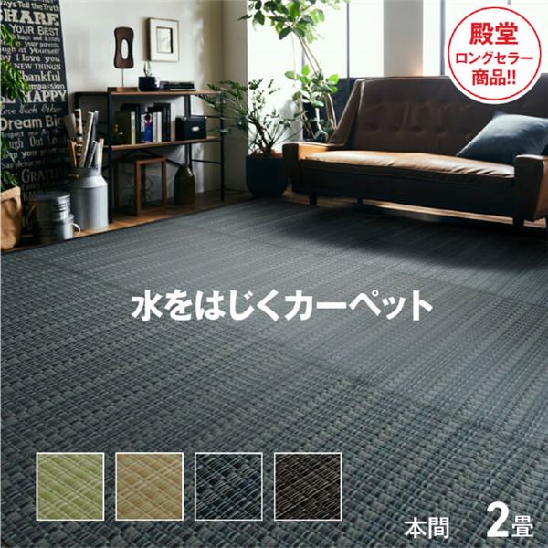 洗える PPカーペット アウトドア ペット ブラウン 本間2畳（約191x191cm）