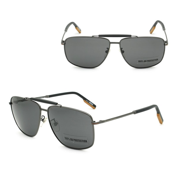 ゼニア サングラス ZEGNA EZ0160-D/S 08A 62 Ermenegildo Zegna ノーズパッド UVカット メンズ ガンメタル グレー 12,816円