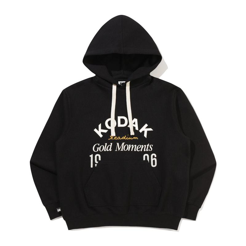 [公式] ゴールドモーメント ビッグロゴ フード付きTシャツ BLACK
