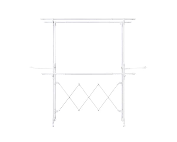 アイリスオーヤマ 組み立て簡単たっぷりスタイル物干し KTM-2018ST ホワイト