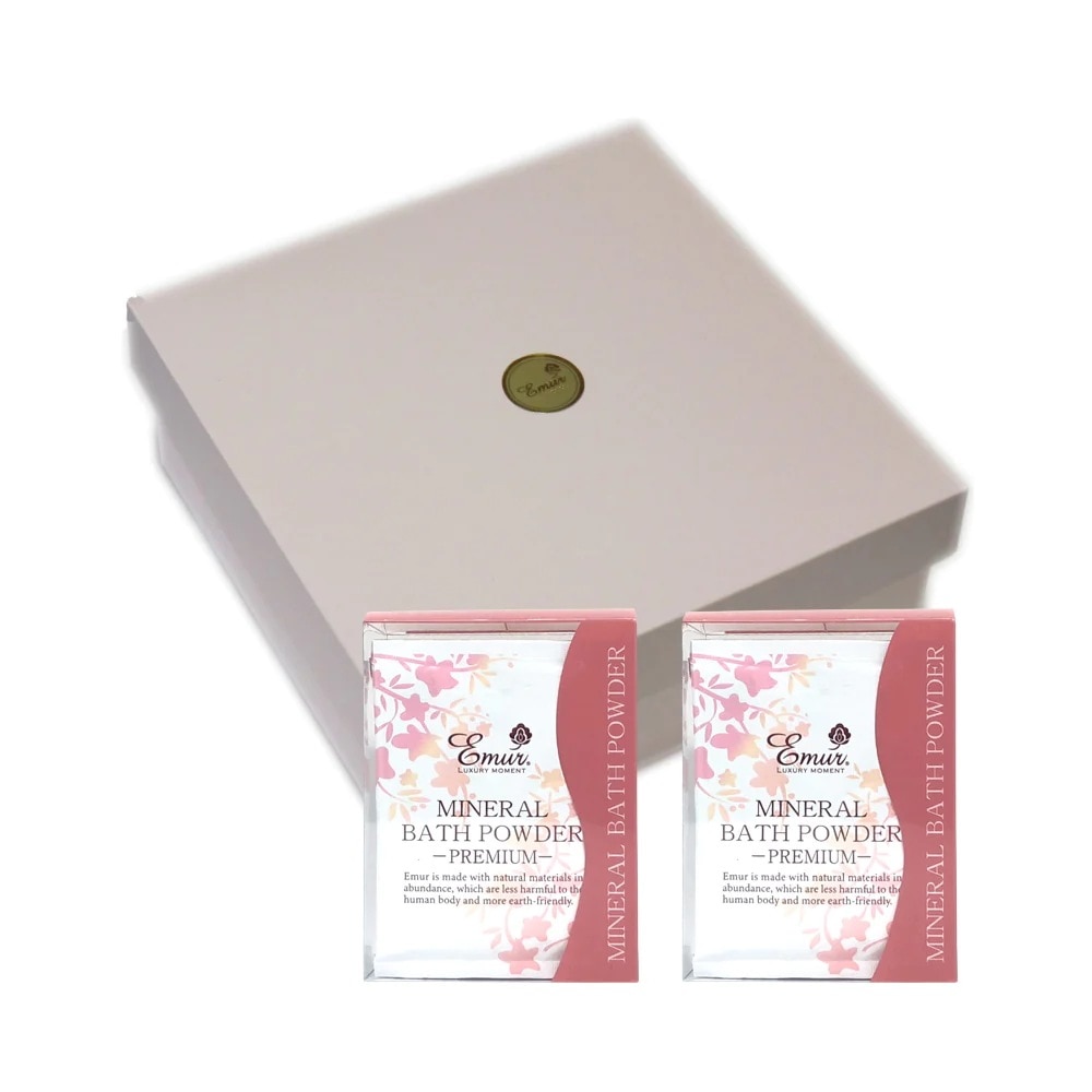 エミュール無添加入浴剤 ミネラルバスパウダープレミアム25ｇ8個2箱