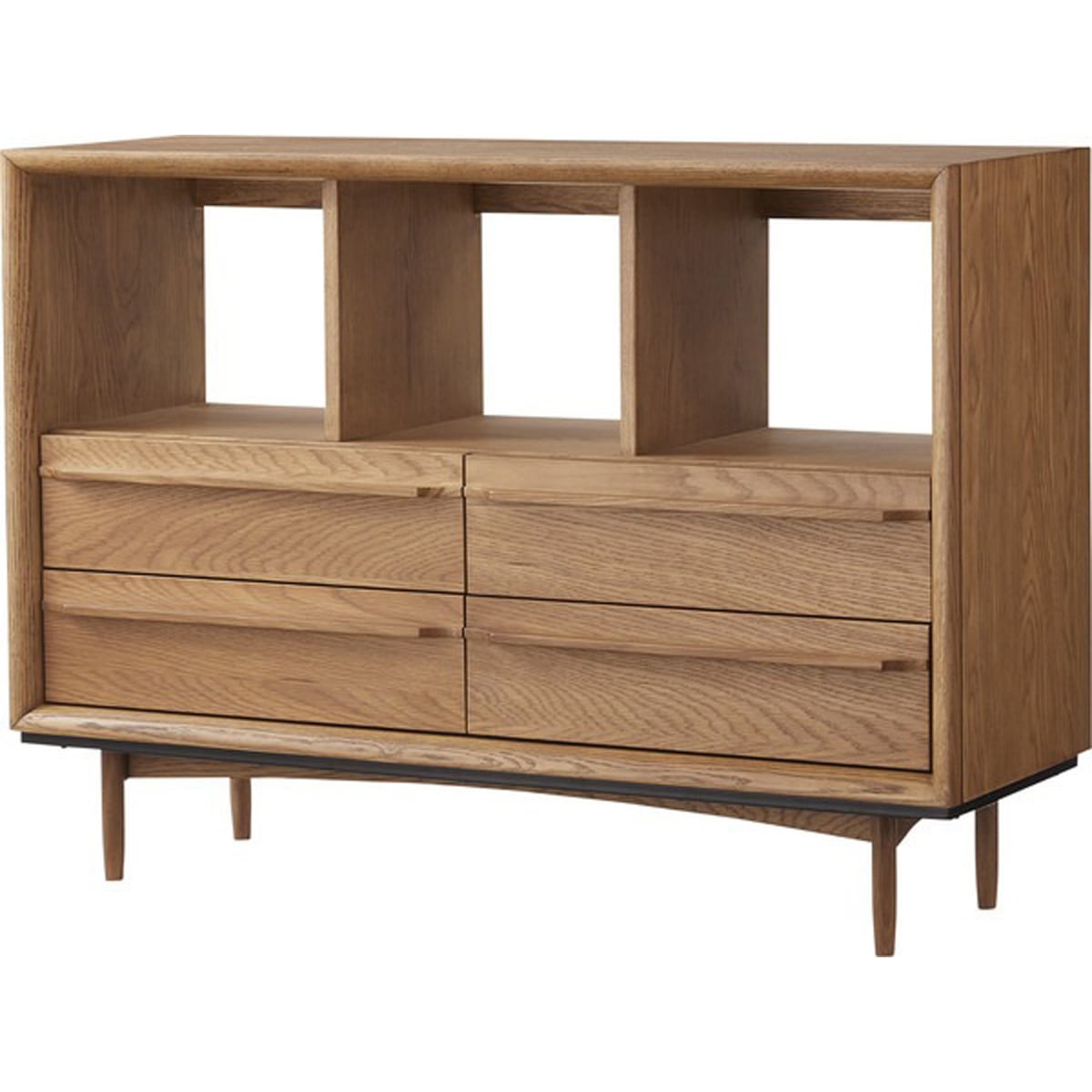 チェスト W1000×D340×H720 オープンラック オープンチェスト シンプル 収納棚 収納 棚 ティモ 木製 天然木 木製チェスト 木製家具 収納家具 ナチュラル ブラウン リビング ダイニン