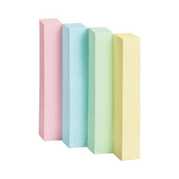 （まとめ） TANOSEEふせん 50x7.5mm 4色混色 1パック（24冊） [x10セット]