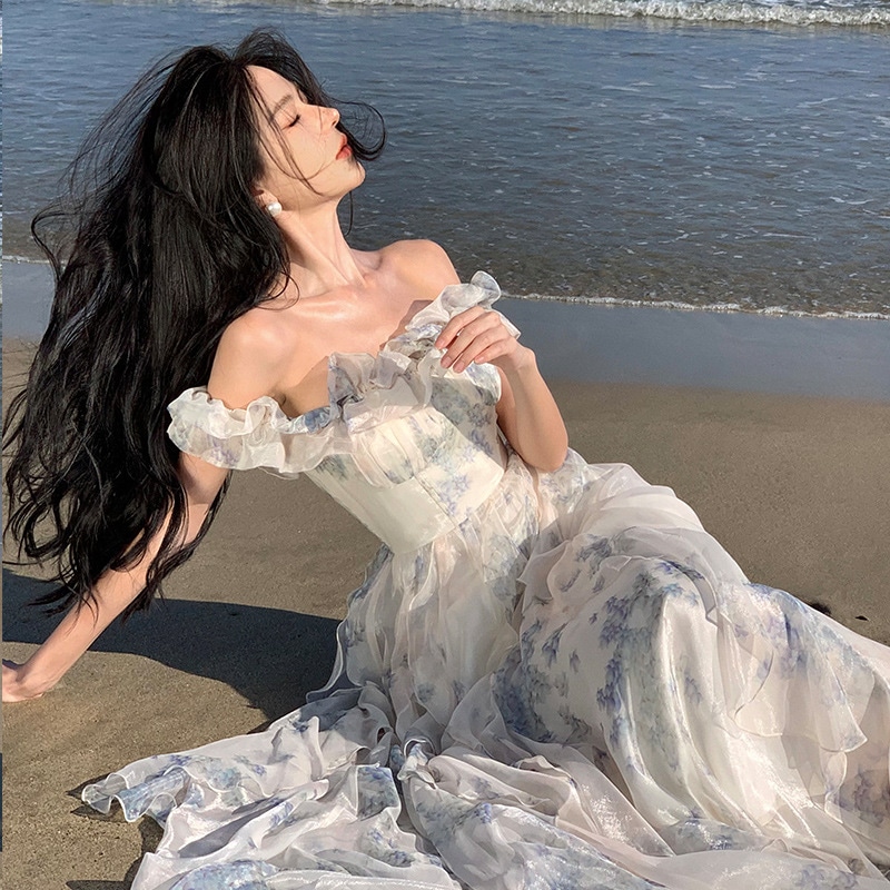 ウェディングドレス パーティードレス レース ロングドレス 演奏会 二次会 結婚式 花嫁 披露宴 前撮り 後撮り ビーチフォト ワンピース