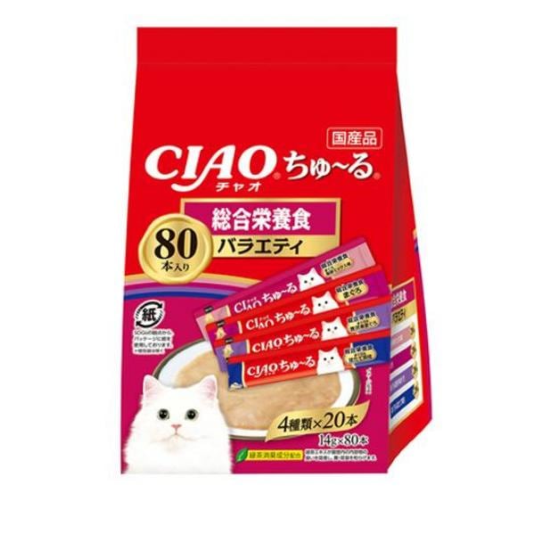いなば 猫用総合栄養食 CIAOちゅる(チャオちゅーる) バラエティ 14g× 80本入